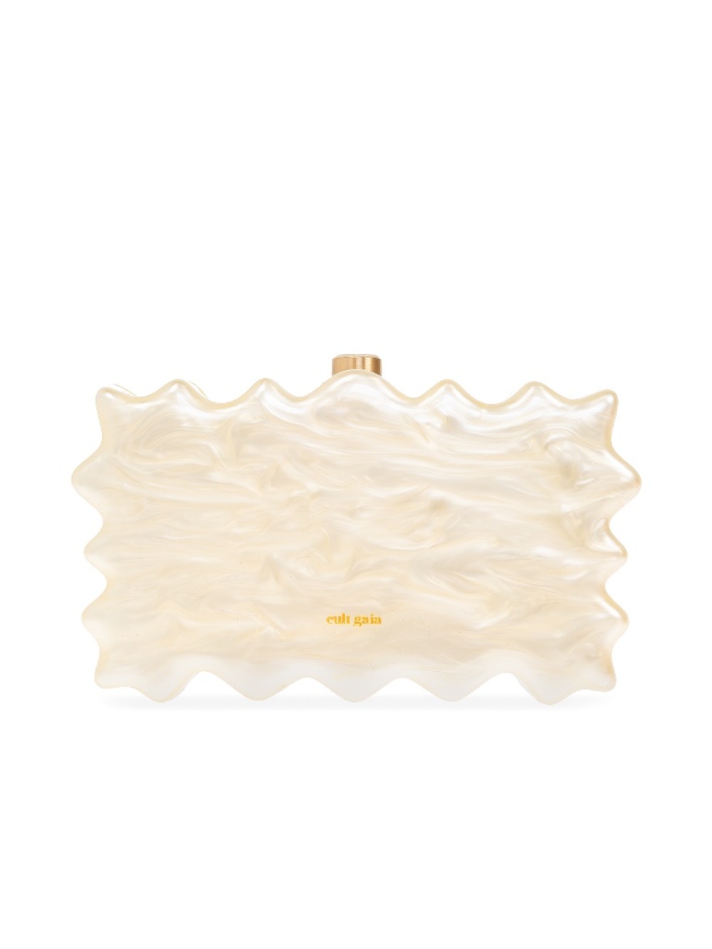 Cult Gaia Paloma Ivory Pearlescent Acrylic Sculptural Clutch - Picture 1 of 16
